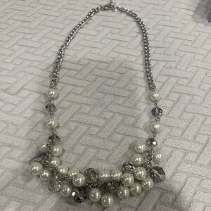 Elegant Silver and Pearl Necklace
